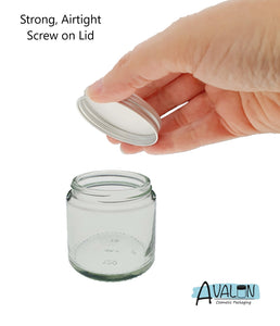 120ml Clear Glass Jar with White Urea Lid