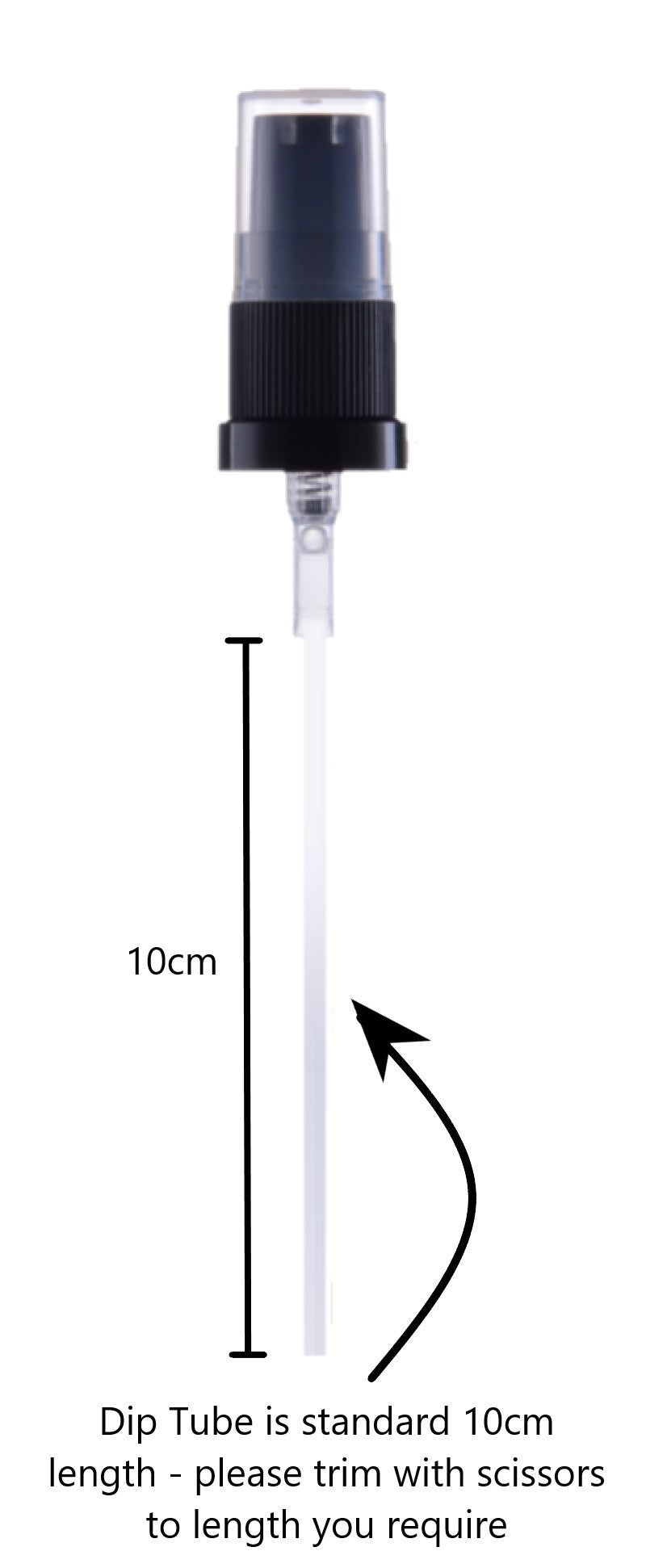 10ml Clear Glass Bottles with Black Treatment Pump with Clear Overcap