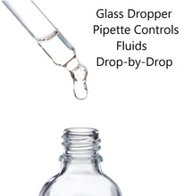 Load image into Gallery viewer, 100ml Clear Glass Bottles with Silver/White Glass Pipette