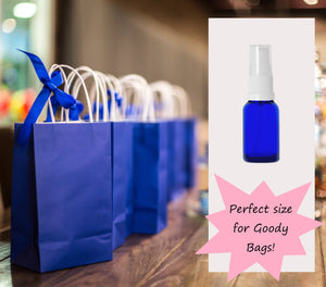 15ml Blue Glass Bottles with White Treatment Pump and Clear Overcap