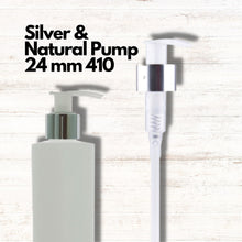 Load image into Gallery viewer, Pump Dispensers - Silver &amp; Natural 24mm 410