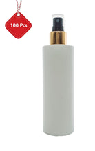 Load image into Gallery viewer, 250ml White Plastic HDPE Bottle with Gold/Black Finger Spray