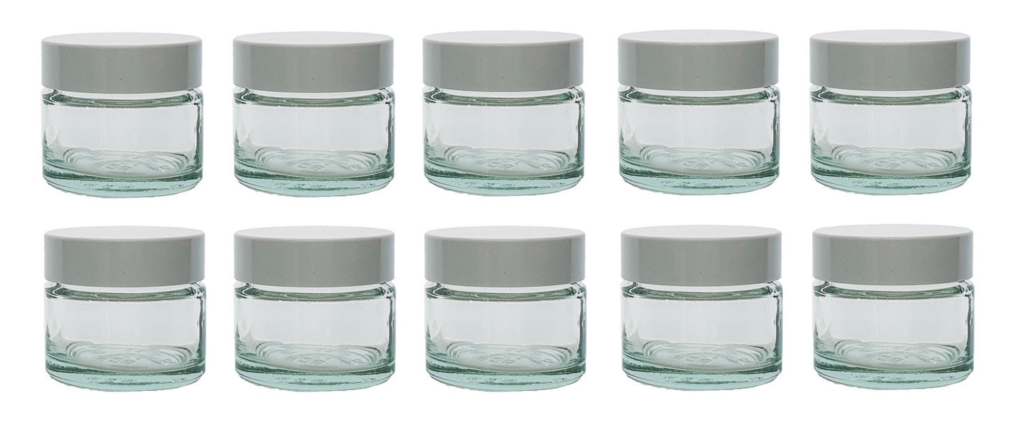 15ml Clear Glass Jar with White Urea Lid