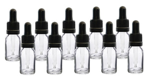 10ml Clear Glass Bottles with Tamper Resistant Glass Pipettes