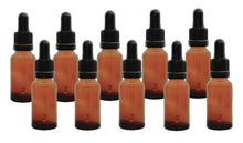 Load image into Gallery viewer, 20ml Amber Glass Bottles with Tamper Resistant Glass Pipettes