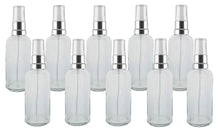 Load image into Gallery viewer, 100ml Clear Glass Bottles with Silver/White Treatment Pump and Clear Overcap