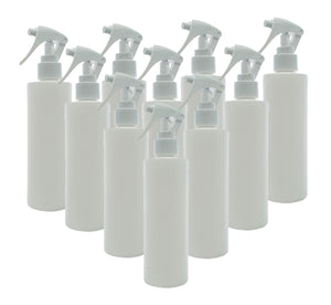 250ml White PET Gloss Plastic Bottle "Mrs Hinch" Style with 24mm 410 White Trigger Spray