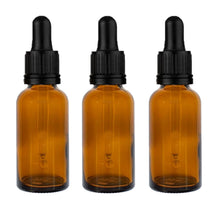 Load image into Gallery viewer, 30ml Amber Glass Bottles with Tamper Resistant Glass Pipettes