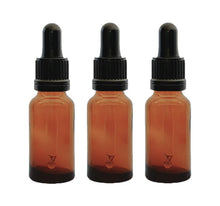 Load image into Gallery viewer, 20ml Amber Glass Bottles with Tamper Resistant Glass Pipettes