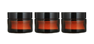 10ml Amber Brown Glass Jar with Black PP Lid