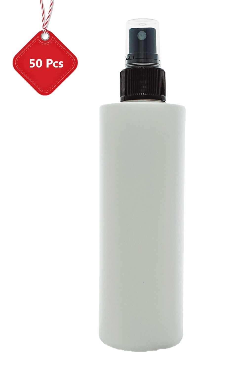 250ml White Plastic HDPE Bottle with Black Finger Spray