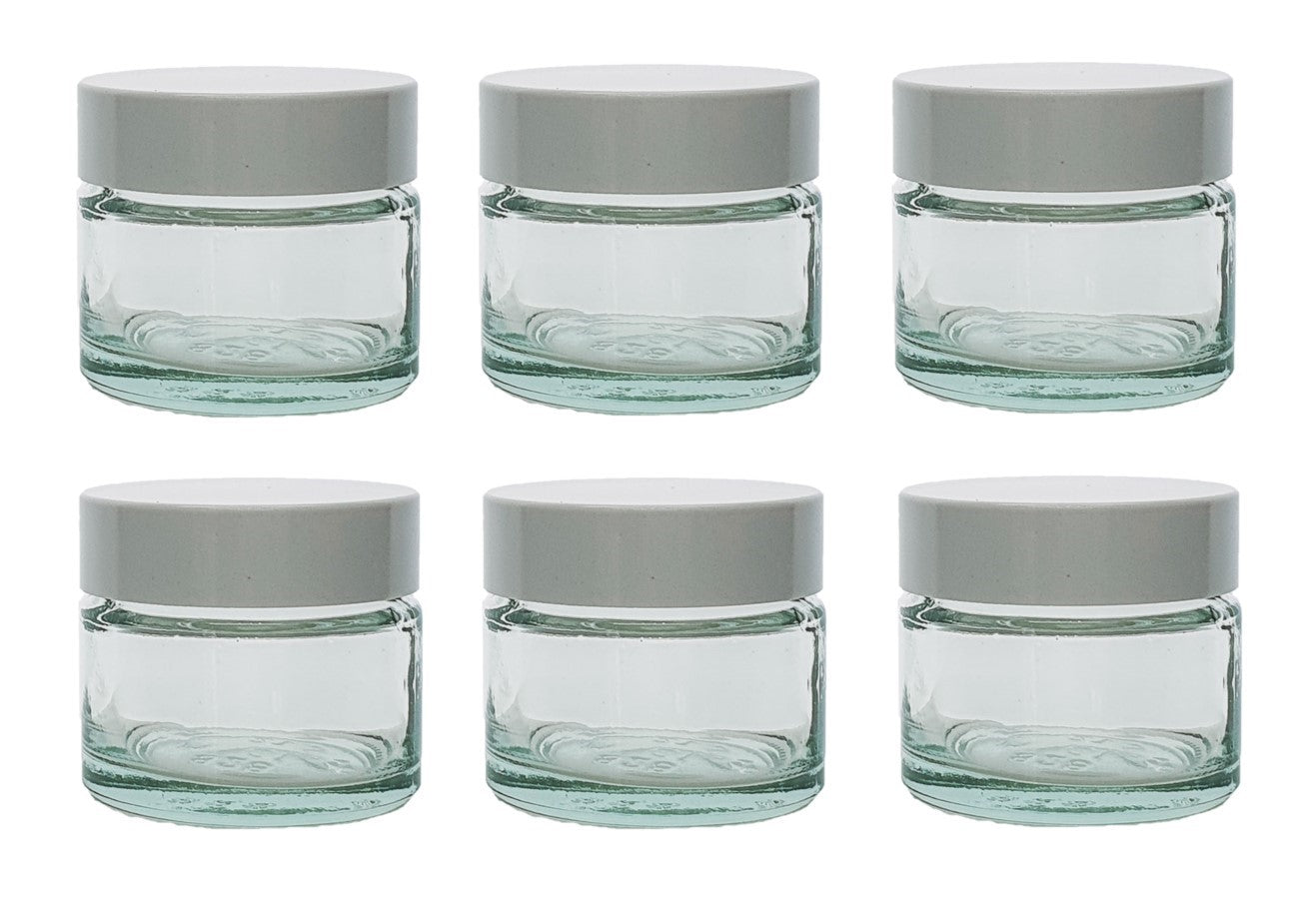 15ml Clear Glass Jar with White Urea Lid