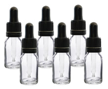 Load image into Gallery viewer, 10ml Clear Glass Bottles with Tamper Resistant Glass Pipettes