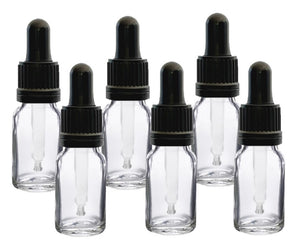 10ml Clear Glass Bottles with Tamper Resistant Glass Pipettes