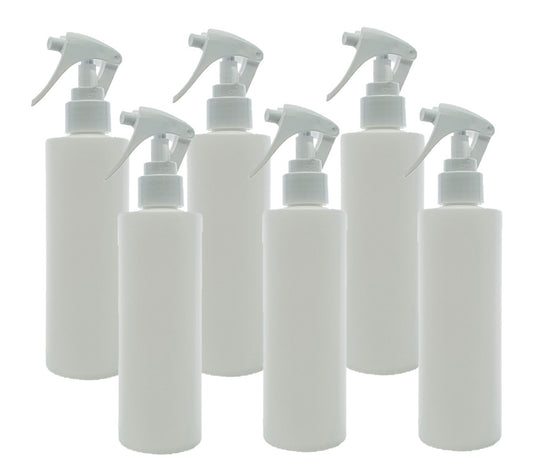 250ml White PET Gloss Plastic Bottle "Mrs Hinch" Style with 24mm 410 White Trigger Spray